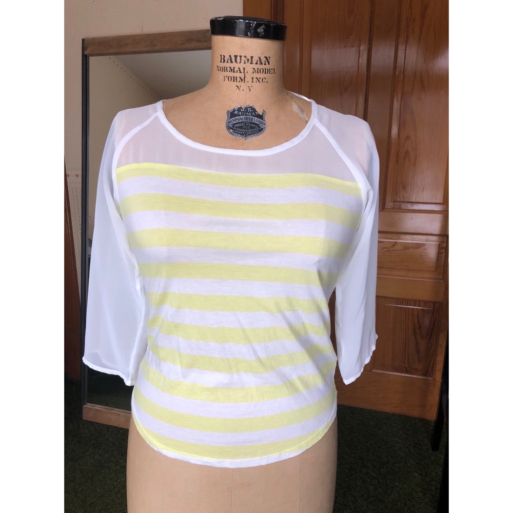 Lauren Conrad yellow stripe top